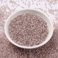 thumbnail image 3 of Cylinder Seed Beads Silver Lined Round Hole Uniform Size Misty Rose 2x1.5mm Hole: 0.8mm about 888pcs/10g, 3 of 4