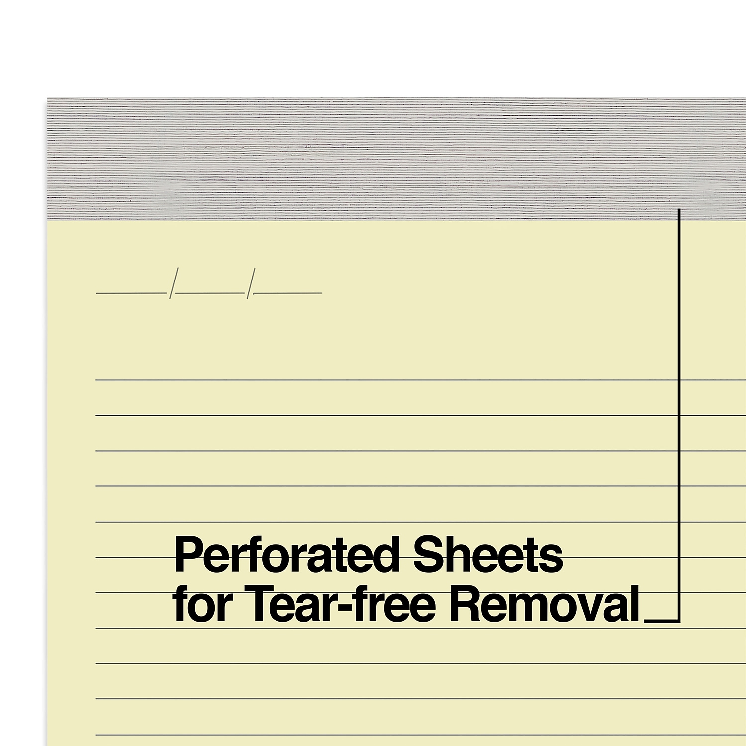 Staples TRU RED Notepads 8.5" x 14" Wide Ruled Canary 50 Sheets/Pad 24/Carton TR59930/TR573VS