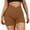 Brown, variant on Women's Summer New Chrysanthemum Pleated Push Up Tight High Waist Lifting Exercise Yoga Shorts Sports Soft Tummy Control Workout Athletic Gym Bottoms Pink XL