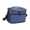 thumbnail image 4 of koolsoo Bag Lunch Box Multifunctional Zipper Insulated Thermal Bag for Travel Beach Work Lunch Office Hiking Blue 25.5x15.5x19cm, 4 of 8