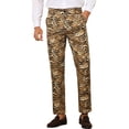 thumbnail image 1 of Pantalones impresos INSPIRE CHIC para hombre, corte recto, pantalones impresos de leopardo 34 marrón, 1 of 5