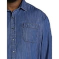 thumbnail image 3 of True Nation by DXL Men's Big and Tall Denim Sport Shirt Blue 1XL, 3 of 5