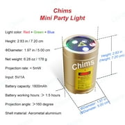 Chims DJ Mini Party Lights RGB Aurora Laser Projector Light Show Remote Control Music Activated Portable Festival Birthday Party Dance Holiday Camping Christmas Decoration