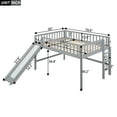 thumbnail image 6 of Full Size Low Loft Bed with Removable Slide &Safety Ladder,Modern Wooden Bed with Spacious Space under the Bed,Multifunctional Loft Bed&nbsp;for Kids Boys&Girls, No Box Spring Needed,Gray, 6 of 7