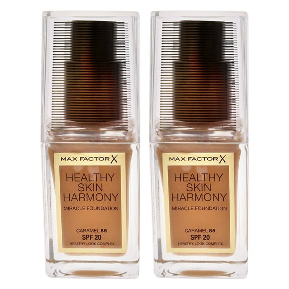 Healthy Skin Harmony Miracle Foundation SPF 20 - 85 Caramel by Max Factor for Women - 1 oz Foundation - Pack of 2