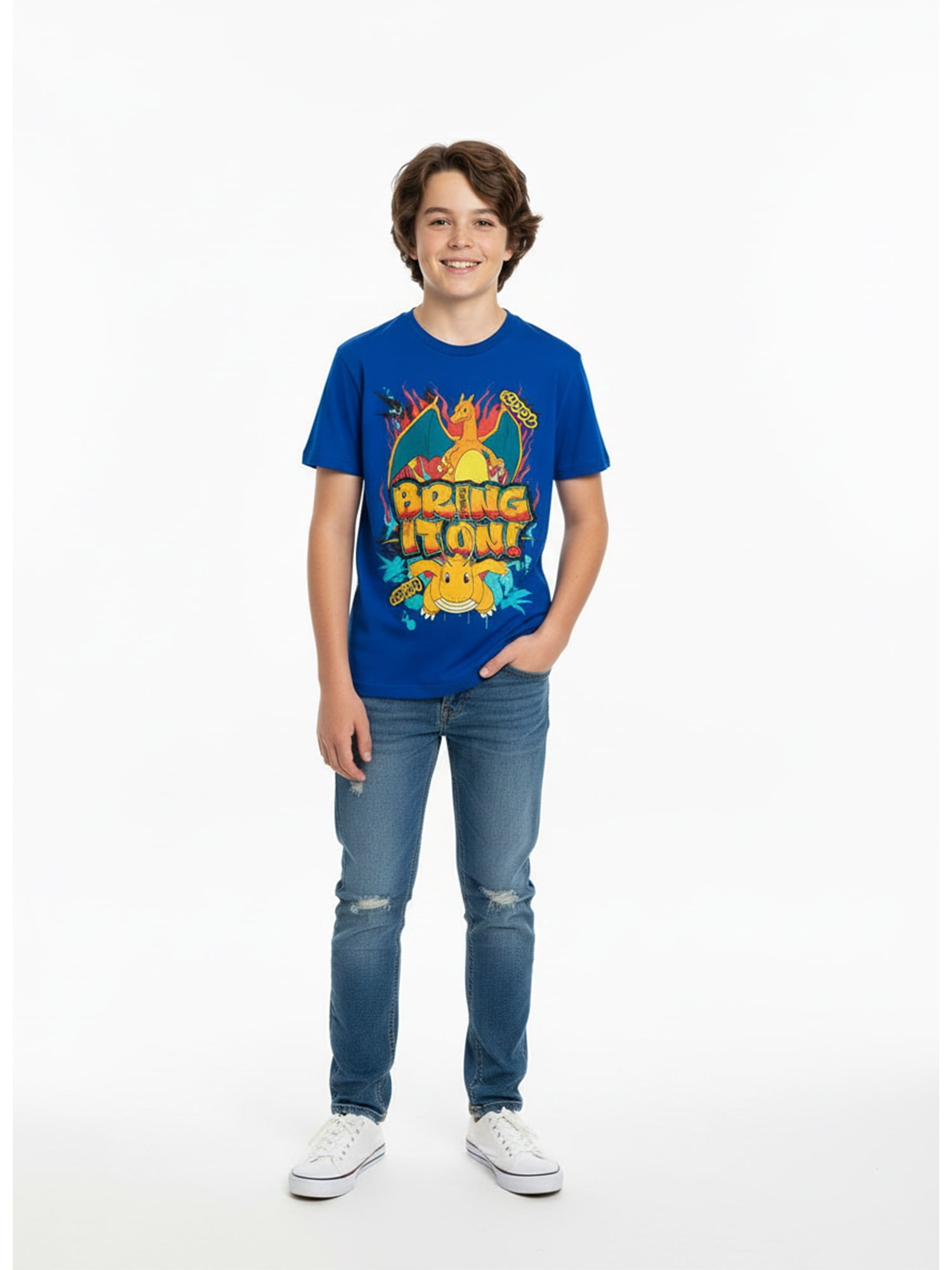Pokémon, Boys' & Big Boys' Graphic T-Shirt, Bring it on, Sizes XS-XXL
