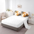 thumbnail image 3 of YST Orange Minimalist 7-Piece Comforter Set, Mid Century Geometric Bedding, Twin, 3 of 4