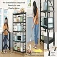 thumbnail image 6 of Efoee 5-Tier Storage Shelving Unit, Metal Shelf, Foldable Storage Shelf with Wheels, Garage Shelf, Kitchen Shelf, 397lbs Capacity, Black, 6 of 9