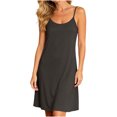 thumbnail image 5 of Taqqpue Women's Maxi Nightgowns Sleeveless Solid Color Spaghetti Strap Scoop Neck Long Sleep Shirts Plus Size Sleep Dress Summer Beach Vacation Dress Cami Flowy Cotton Chemise Sleepwear Women, 5 of 6