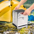 thumbnail image 4 of Folding Wood Burning Camp Stove with Stainless Steel Grid, Portable Collapsible Rocket Stove, Lightweight Survival Backpacking Stove for Hiking, Camping, Picnic & Outdoor BBQ, 4 of 8