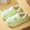 Green, variant on Cotton Slippers Home Bear Ladies Winter New Indoor Home Waterproof Non-slip Men and Women Plus Velvet Warm Confinement Shoes (Green,38-39)
