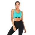 thumbnail image 2 of Women's Zip Front Sports Bra High Impact Workout Yoga Bra Racerback Bra For Running Swimming Aerobics Fitness Pilates Sports Dance, 2 of 8