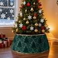 thumbnail image 3 of Christmas Tree Collar Plush Gold-Trimmed Christmas Tree Skirt Decorative Stand,Xmas Tree Ring Skirt Rustic Tree Skirt for Christmas Decor Xmas Holiday Home Party Decorations, 3 of 3
