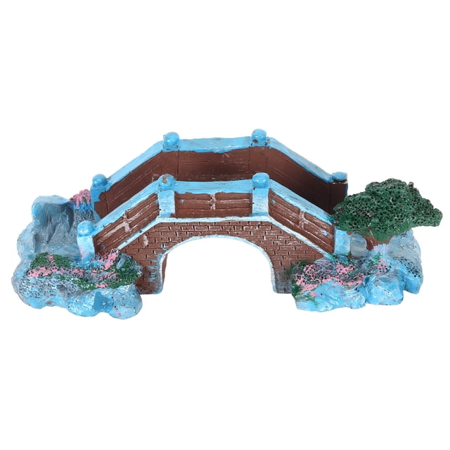 Puente de acuario, adorno de puente de arco para pecera, decoración de puente de arco para acuario, puente de simulación para pecera, artesanía excepcional