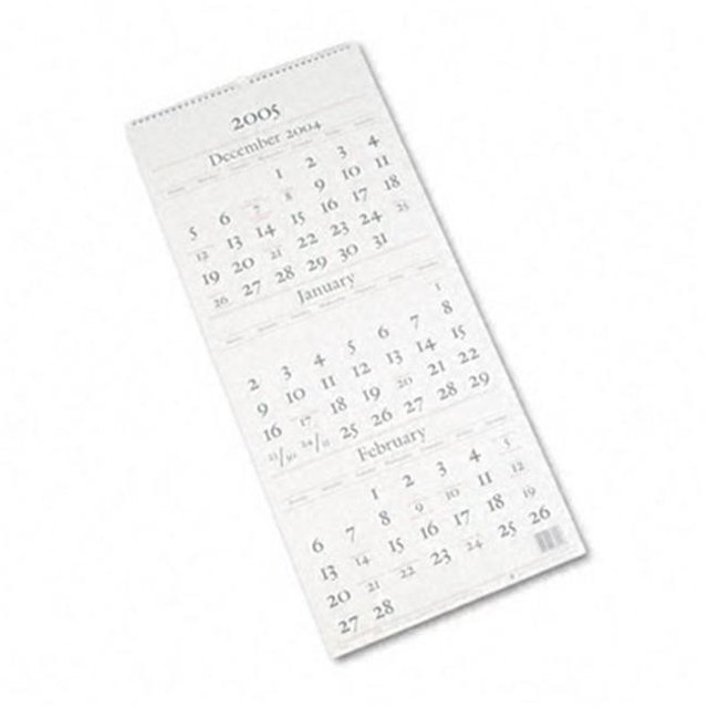 At-A-Glance SW11528 Modèle Vertical de Calendrier Mural Trois Mois par Page Format 12-1/4 x 27
