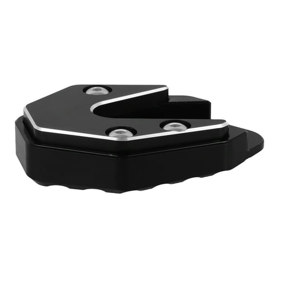 FONDOTIN Universal Motorcycle Kickstand Plate 1Set Aluminum Alloy Black 7.50X5.50X1.50Cm