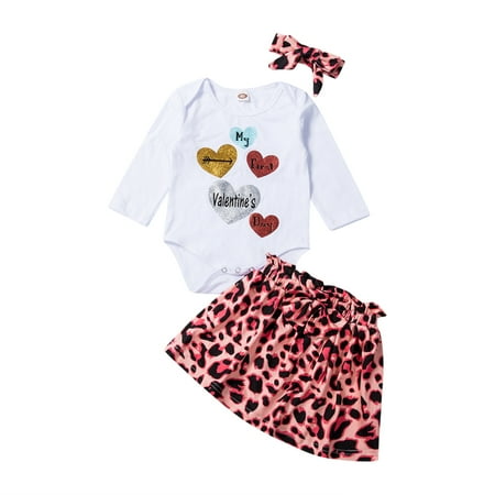 

Multitrust Girls Long Sleeve Jumpsuit + Printed Skirt/Pants + Headband Set