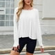 thumbnail image 5 of Karight Open Back Tops for Women Long Sleeve Athletic Shirts Backless Gym Yoga Workout T-Shirt Trendy Blouses with Thumb Hole, 5 of 9