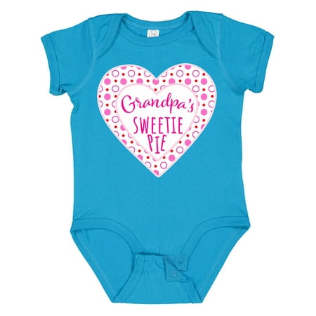 

Inktastic Grandpa s Sweetie Pie with Pink Hearts Gift Baby Boy or Baby Girl Bodysuit