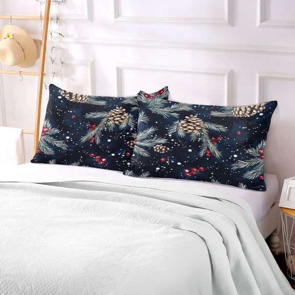 Pillow Case Plush Pillow Snowflakes and Hazelnut Case standard size/King size/Queen size Bed Pillow Pillowcases