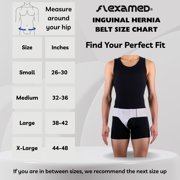 FlexaMed Right Side Inguinal Hernia Groin Belt with Compression Pad White Small