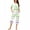 Green, variant on Tnhcen Refreshing 2-Piece Women's Striped Print Summer Pajama Set Smooth Short Sleeve Capri Pants with Pockets S-3XL