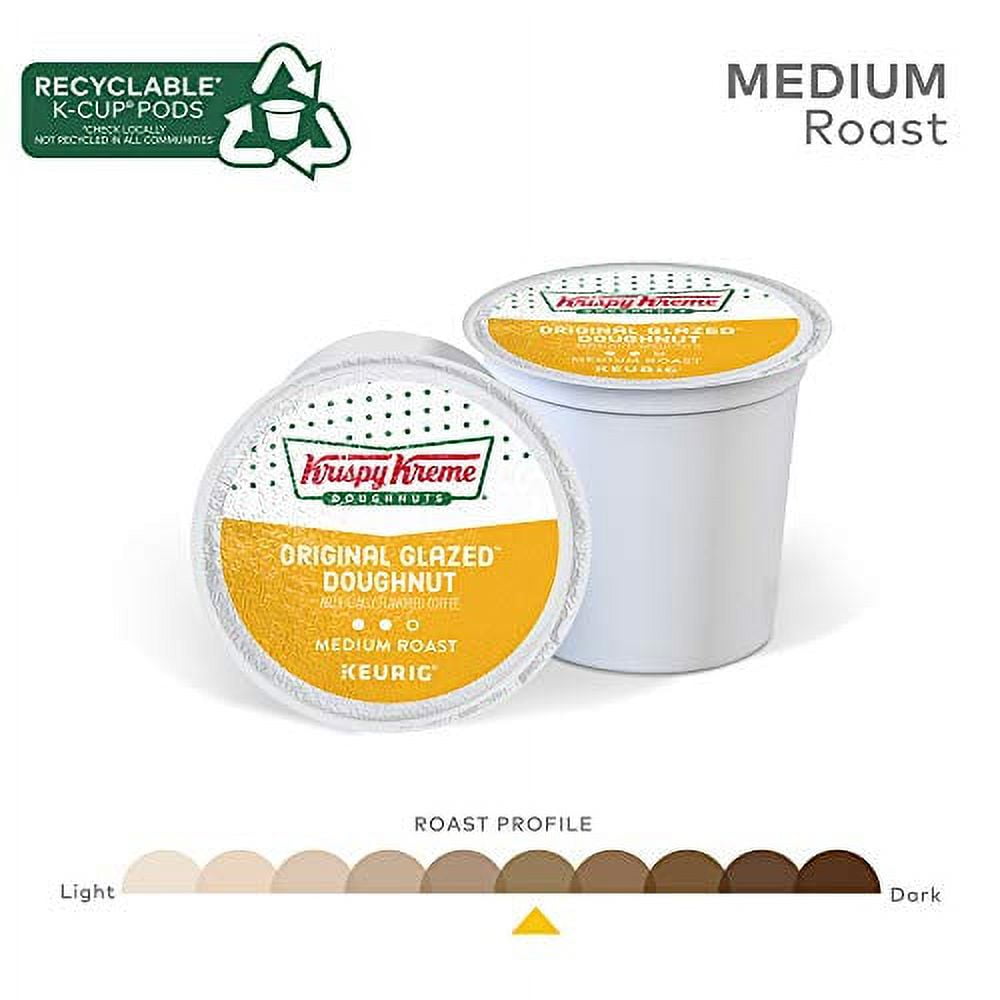 Krispy Kreme Doughnuts, Original Glazed Doughnut, Keurig Single Serve K-Cup Pods, Medium Roast Coffee, 96 Count (4 Packs of 24)