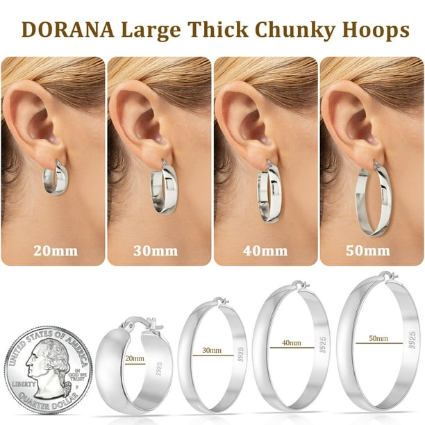 In Out Hoop Earrings Cubic Zirconia Rhodium on Sterling Silver - Nontarnish 30mm In Out Hoop Earrings Cubic Zirconia Rhodium on Sterling Silver - Nontarnish 30mm