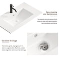 thumbnail image 2 of 36 Inch Bathroom Vessel Sink, High-Quality Ceramic Porcelain Vanity Sink Top, Glossy White Finish, Without Overflow, Durable & Easy To Clean, 2 of 7