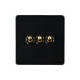 thumbnail image 4 of 86 Type Stainless steel panel Wall Toggle Light Switch Brass rod 1Way 2Way 3 Gang, 4 of 10