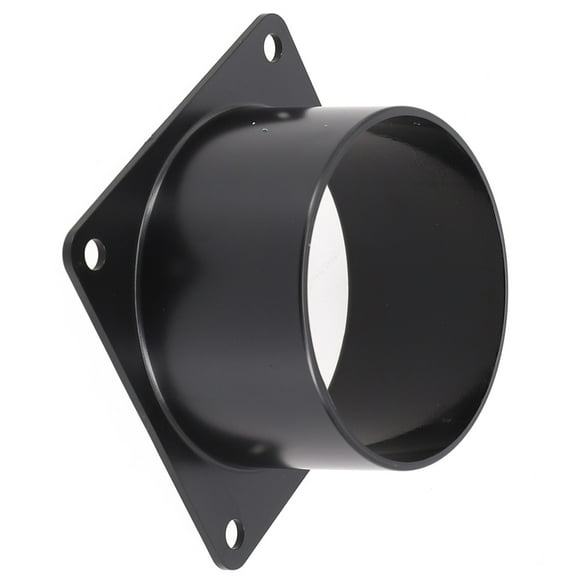 75-120Mm Abs Wall Flange Connector for Ventilation Pipe Air Ducting Black Abs Material High Strength Air Duct Connector for Indoor Ventilation Equipment 75Mm
