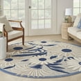 thumbnail image 2 of Nourison Aloha Outdoor Blue Grey 5'3" x Round Area Rug (5 Round), 2 of 9