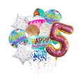 thumbnail image 2 of Globos de helado, globos de aluminio versátiles para cumpleaños infantiles de verano. Número 5, 2 of 9