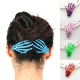 thumbnail image 3 of 2 uds accesorios para el cabello mano hueso fantasma esqueleto Halloween pinzas para el cabello garra horquilla nuevo, negro, 3 of 3
