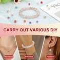 thumbnail image 5 of Uxcell 10mm Cuentas de Vidrio en Forma de Flor, 60Pcs Hechas a Mano con Arena Dorada, Cuentas Redondas Facetadas Espaciadoras Sueltas para Hacer Joyería, Collar, Pulsera, Manualidades DIY, Azul, 5 of 5