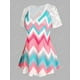 thumbnail image 2 of Camiseta de Panel de Encaje de Zigzag de Talla Grande Rosegal Camisetas tallas grandes, 2 of 5