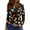Black, variant on WTOBBY Women's Fashion Loose Long Sleeve Floral Print Hem Slit Round Neck T-shirt Top Casual Wear Soft Material Comfort Fit Ideal for Layering Piece Daily Outfit US Market,Beige L