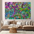 thumbnail image 2 of Idea4wall 3pcs Watercolor Irregular Graffiti Printed Stick Wallpaper Removable Wall Murals Large Wall Stickers for Home Decoration, 48"x72", 2 of 5
