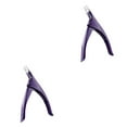 thumbnail image 4 of Maoww 5 colors Stainless Head Acrylic Gel French False Tips Cutter Girl Care Tools Purple 2Set, 4 of 6