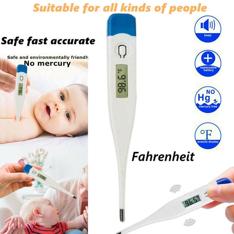 Digital LCD Fahrenheit thermometer infant child adult fever check oral
