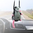 thumbnail image 4 of Possum Car Charm, Funny Cool Car Mirror Decor Hanging Cute Hanging Ornament Handmade Knitted Possum Car Hanging Decoration Cute Screaming Opossum Mirror Accessory Decor, 4 of 7