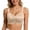 Beige, variant on Wireless No Underwire Bra V Neck Lace Trim Jelly Supportive Seamless Comfortable Tshirt Bralette, XXL, Red