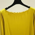 thumbnail image 4 of Fashion $15 & under Olyvenn Tops for Women Trendy Distressed Crewneck Half Sleeves Loose Casual T-Shirts Blouse Tops Cute Stylish Going Out Tops Yellow 8, 4 of 5
