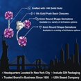 thumbnail image 2 of Gem Stone King 14K White Gold Fancy Purple Zirconia Stud Earrings for Women | 2.60 Cttw | Gemstone Birthstone | Round 6MM, 2 of 6