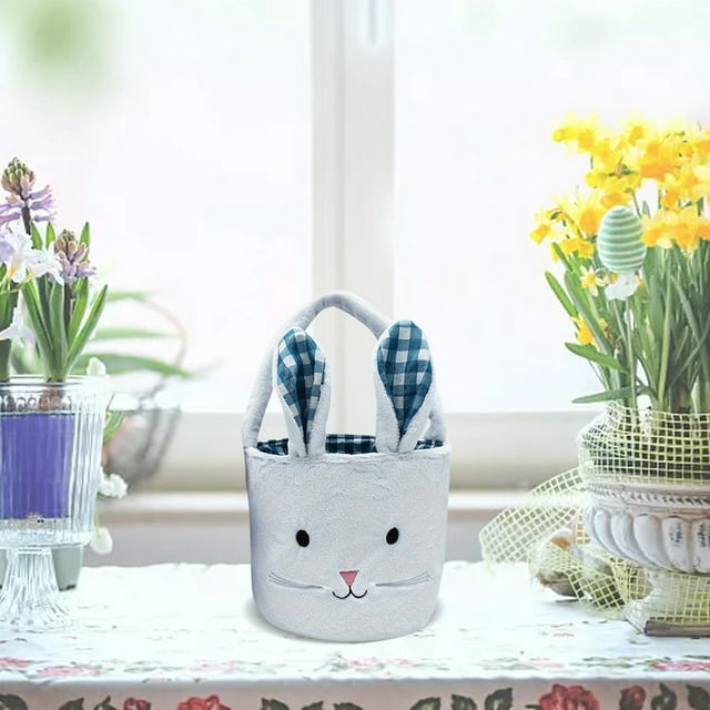 Hearth & Gear Easter Tote Bag Cute Cartoon Rabbit Large Capacity Children Festival Present Bag Party Dress for Women Elegant Large Event Tent Event Planner Organizer for Men Birthday Party Decorations