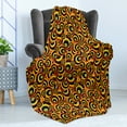thumbnail image 4 of Abstract Soft Flannel Fleece Throw Blanket, Spiral Round Colorful Disc Shaped Geometric Forms Childish Hippie Style Bubbles, Cozy Plush for Indoor and Outdoor Use, 50" x 70", Multicolor, by Ambesonne, 4 of 5