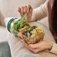 thumbnail image 3 of Salad Pod with Sauce Dressing Container, Vertical Layering Salad Pod with Built-in Bowl, Portable Leakproof All-in-One Salad Lunch Box, 3 of 5