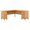Bush Furniture Somerset 72 in L Shape Desk with Keyboard Tray, File Drawer and Storage in Maple Cross (Ships in 2 boxes)