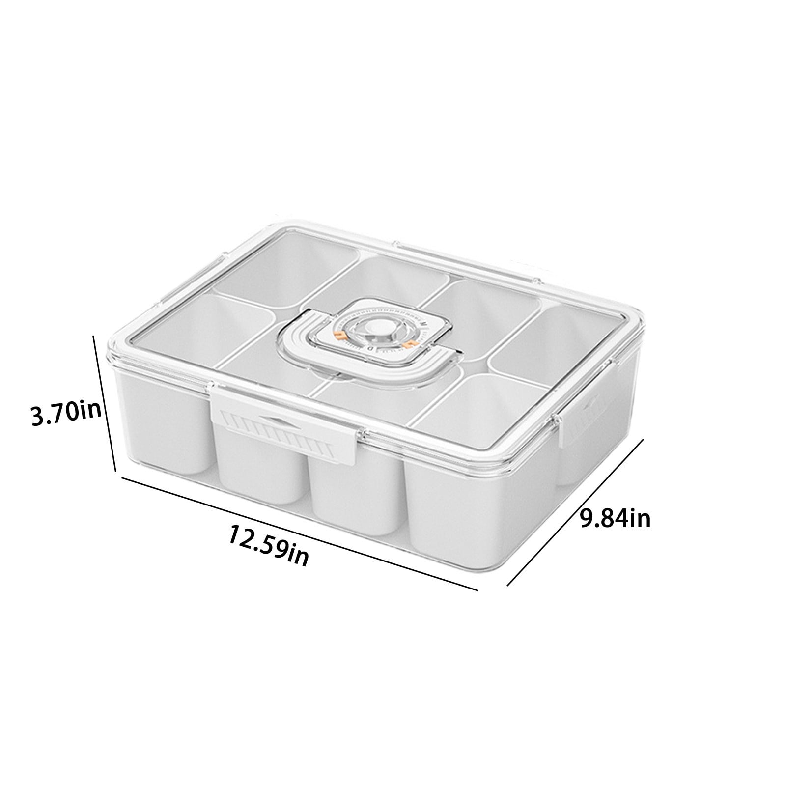 JMKQLZ Kitchen Plastic Food Storage Container with Airtight Lids Reusable & Leftover Leak Proof Food Lunch Boxes for Home School Office Use,12.59x9.84x3.7 in