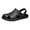 Black, variant on XDDST Mens Slip On Shoes Casual Men Summer Casual Leather Sandals Leather Beach Shoes Anti Slip Closed Toe Sandals